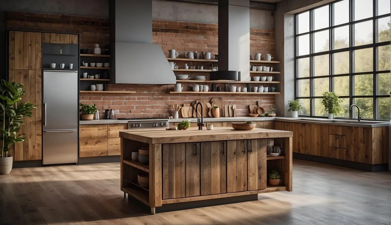 Rustic Reclaimed Wood Kitchen Islands