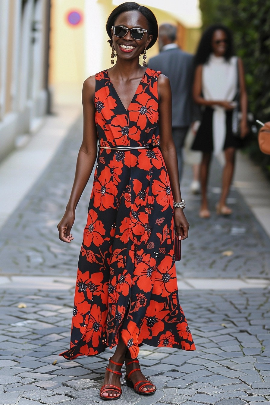 Midi Dress + Sandals