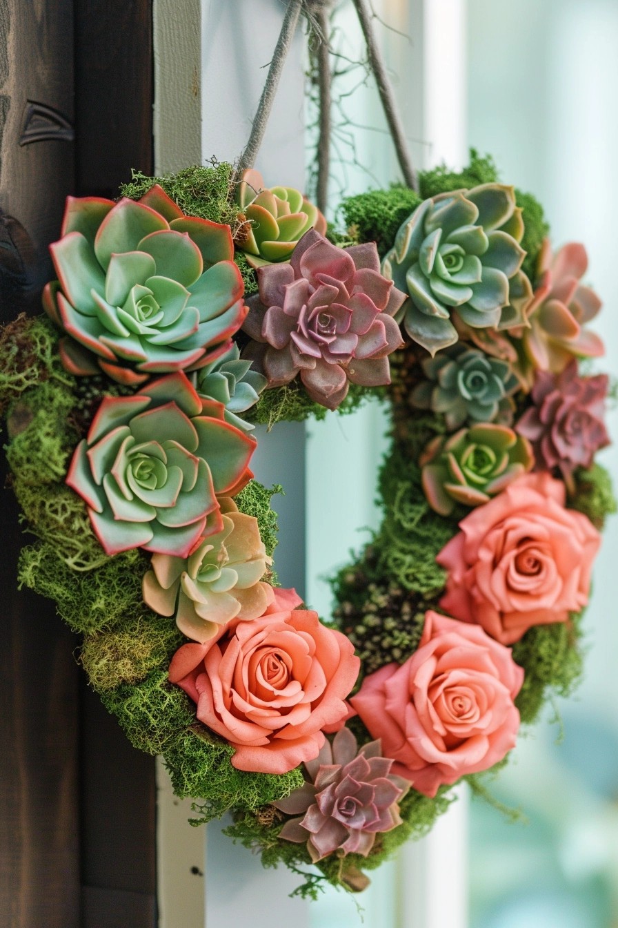 Sweetheart Succulent Wreath