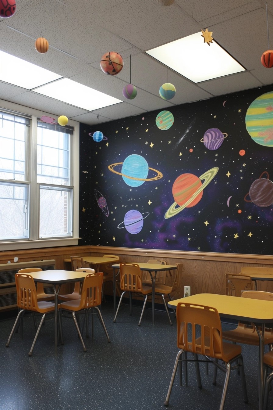 Space-Themed Elementary Classroom