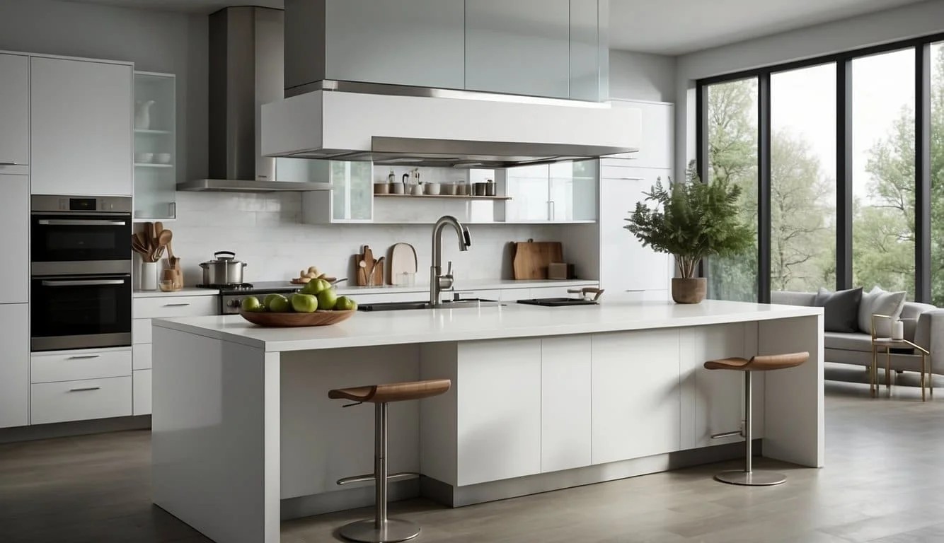 Modern Minimalist White Kitchen Islands