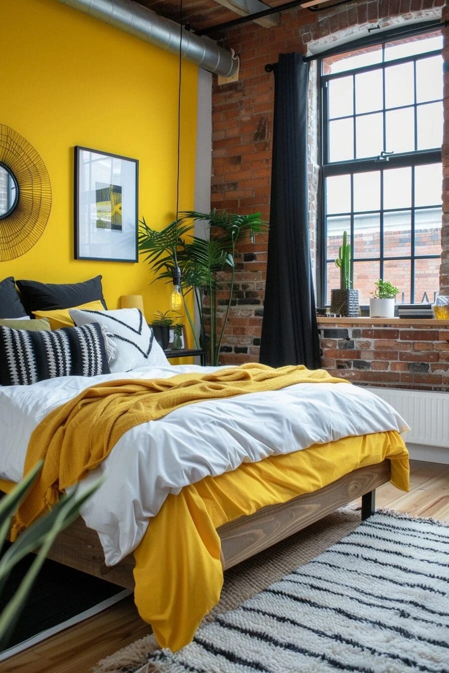 Industrial Chic Yellow and Black Accents