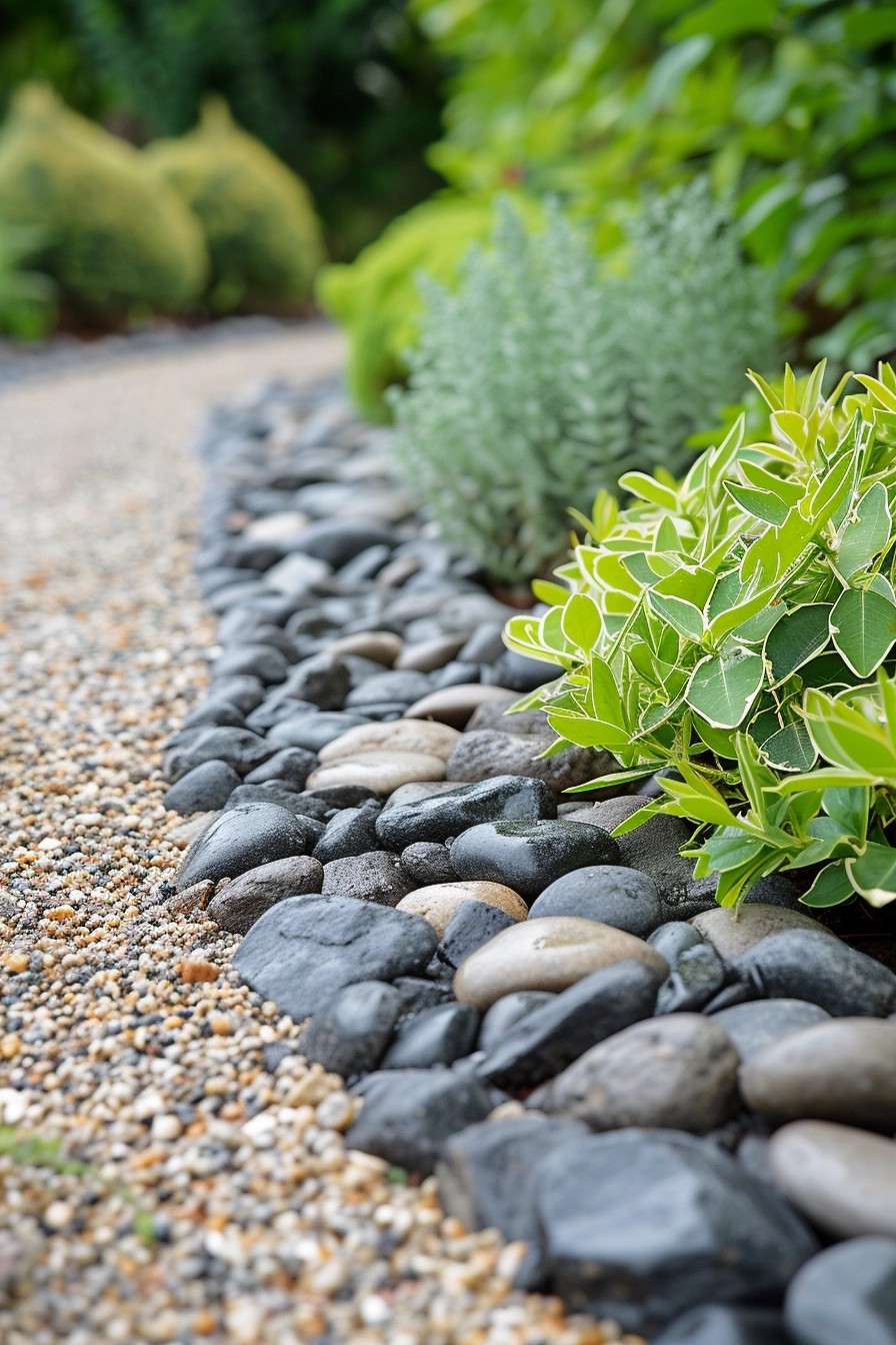 Craft a Pebble Garden Border for a Neat Finish