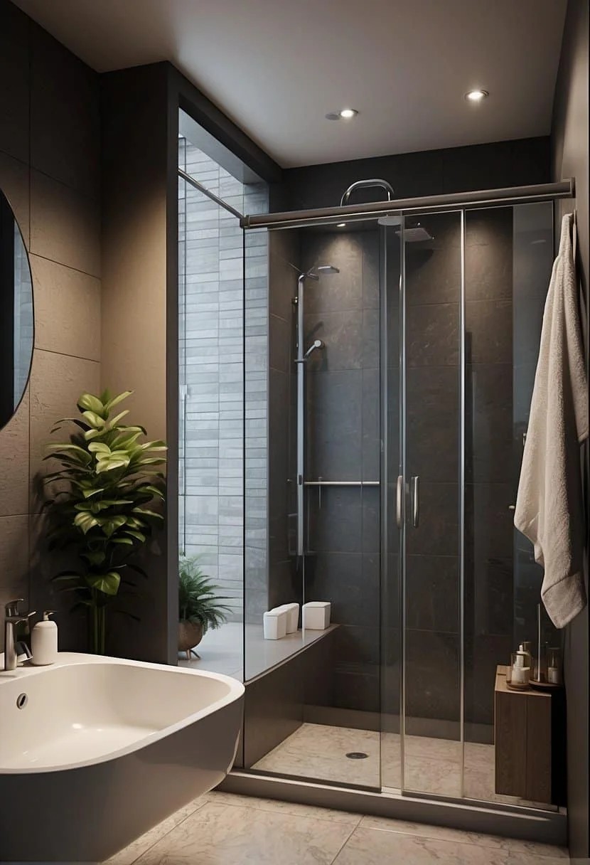 Choose a Sliding Door for Your Small Bathroom Shower to Save Space