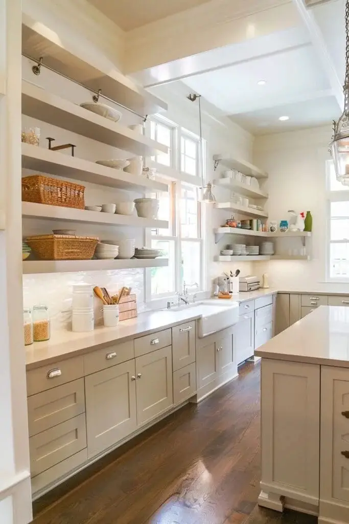 Beige Open Shelving