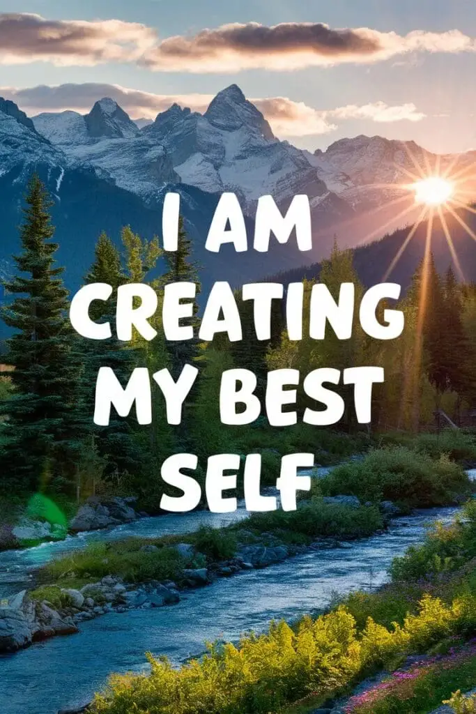 I am creating my best self.