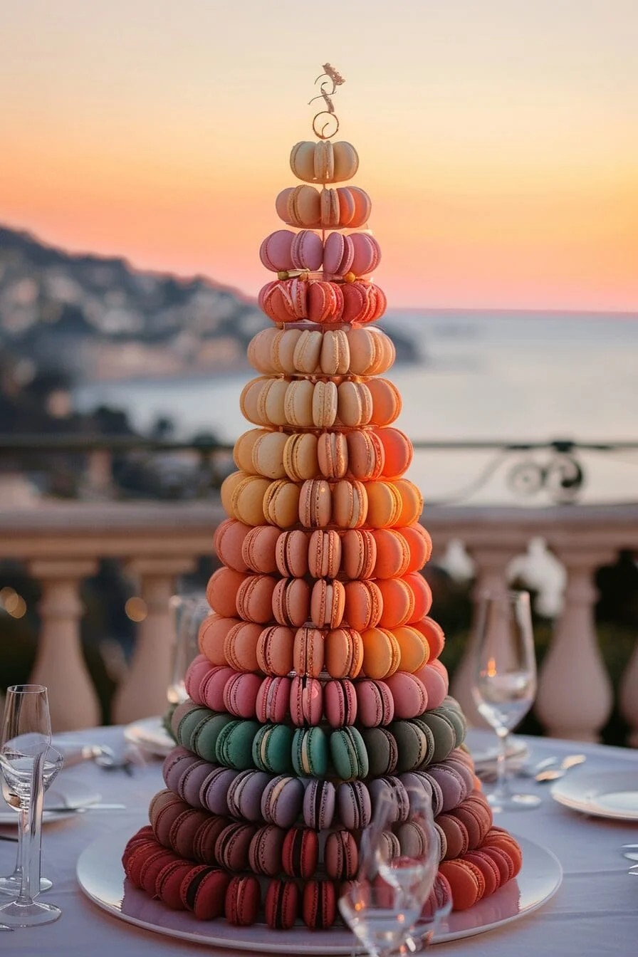 Colorful Macaron Tower