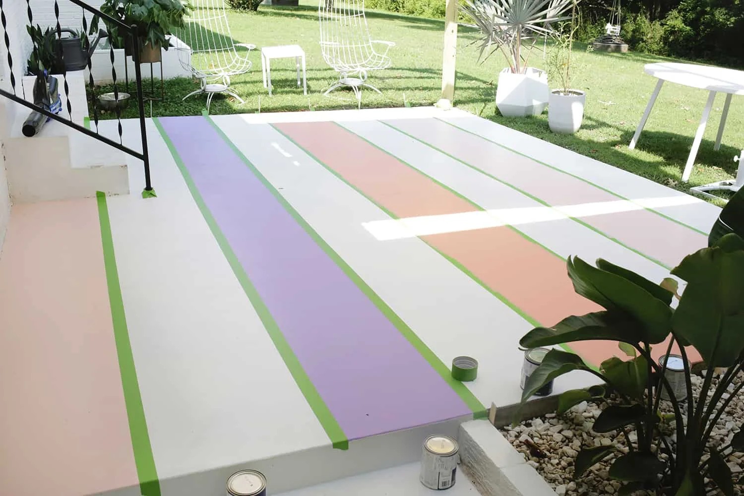 Add Rainbow Stripe Floors