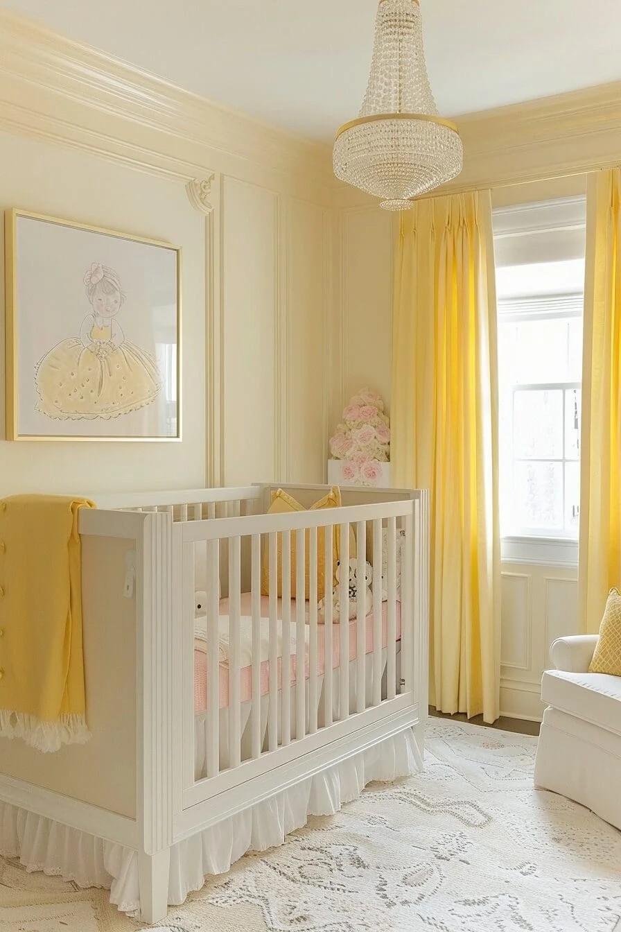 Soft Yellow Nursery with Pops of Color