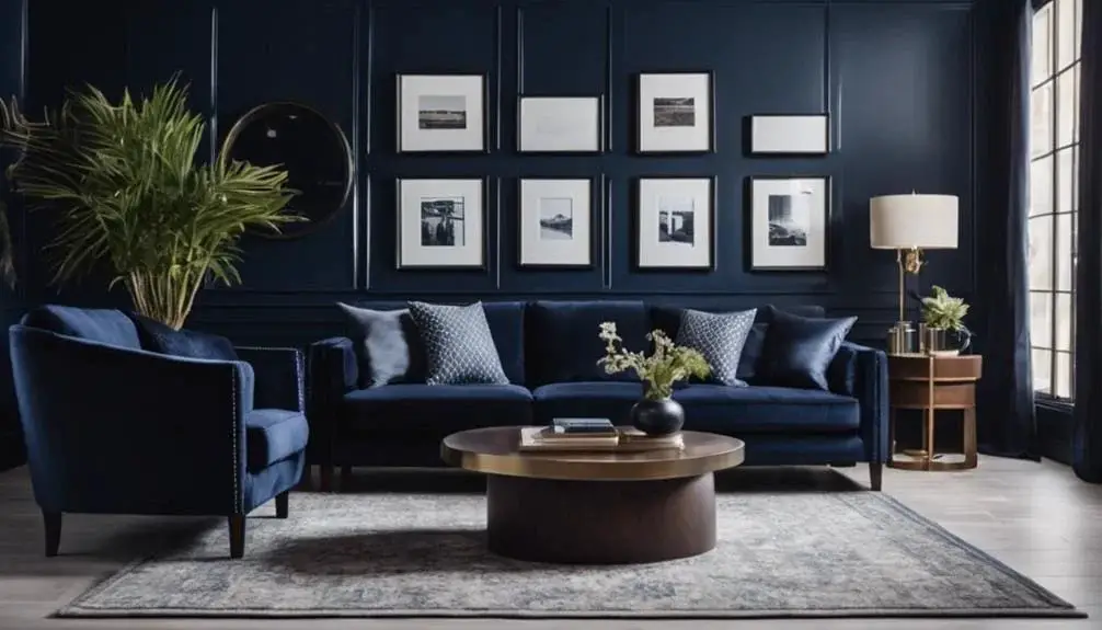 Monochromatic Navy Room