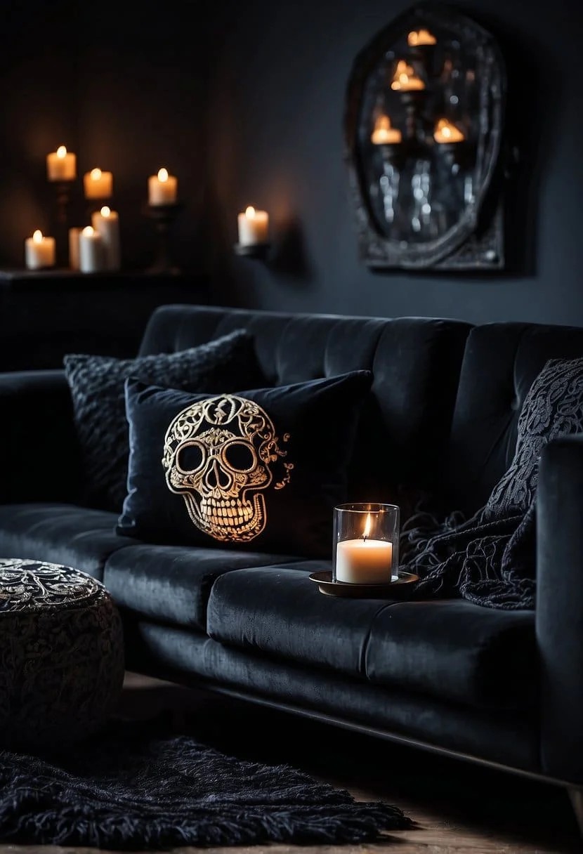 Gothic Skull Cushions