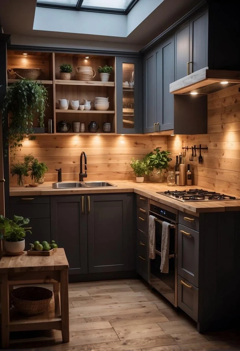 Add Rustic Charm to Your Small Kitchen with Wooden Accents