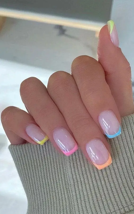 Colorful French Tips