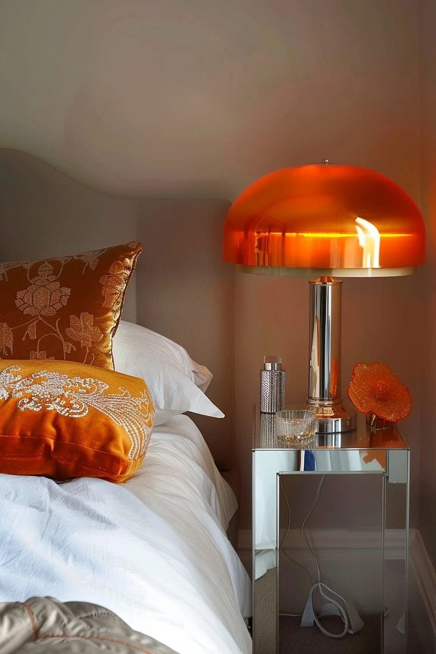 Metallic Orange Lamp