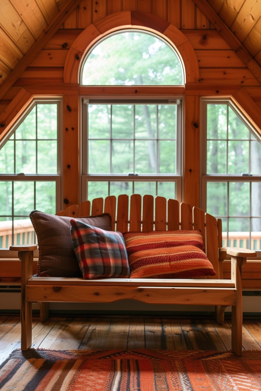 Adirondack Loveseat For Rustic Appeal