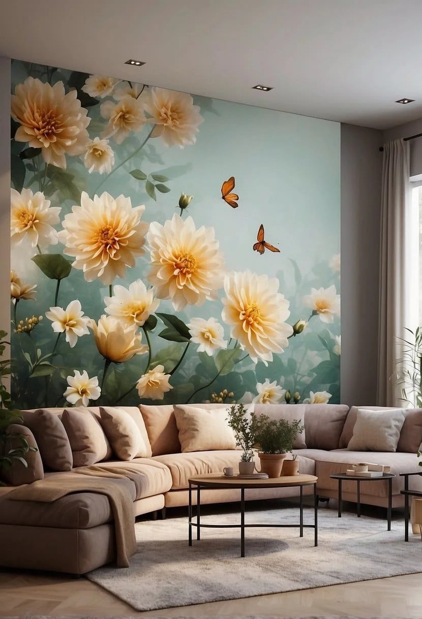 Dreamy Floral Wall Mural