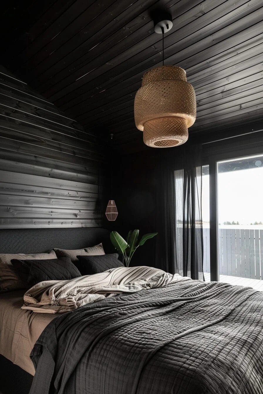 Black Shiplap Ceiling