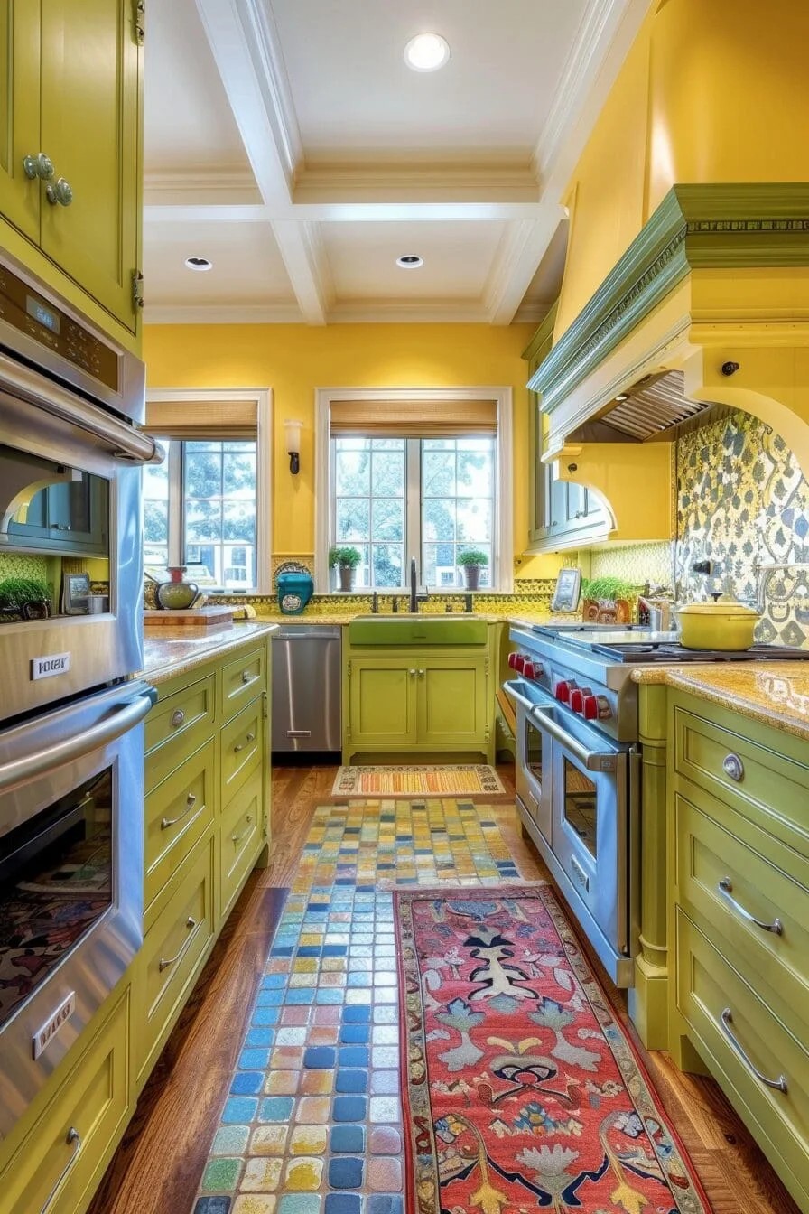 Earthy Yellow and Green Color Scheme