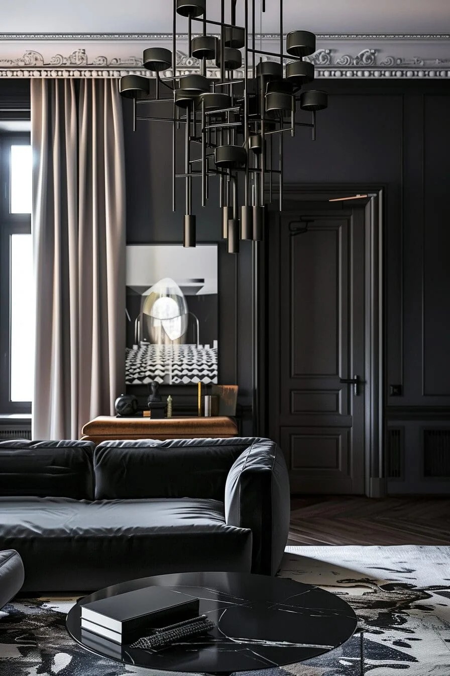 Statement Black Chandelier