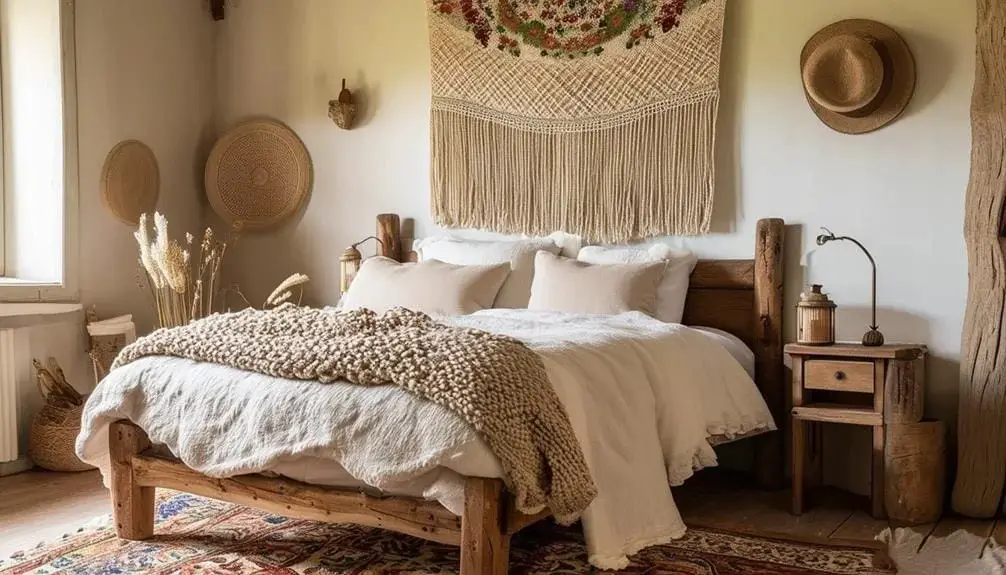 Textured Touches: Woven Tapestries and Knitted Throws