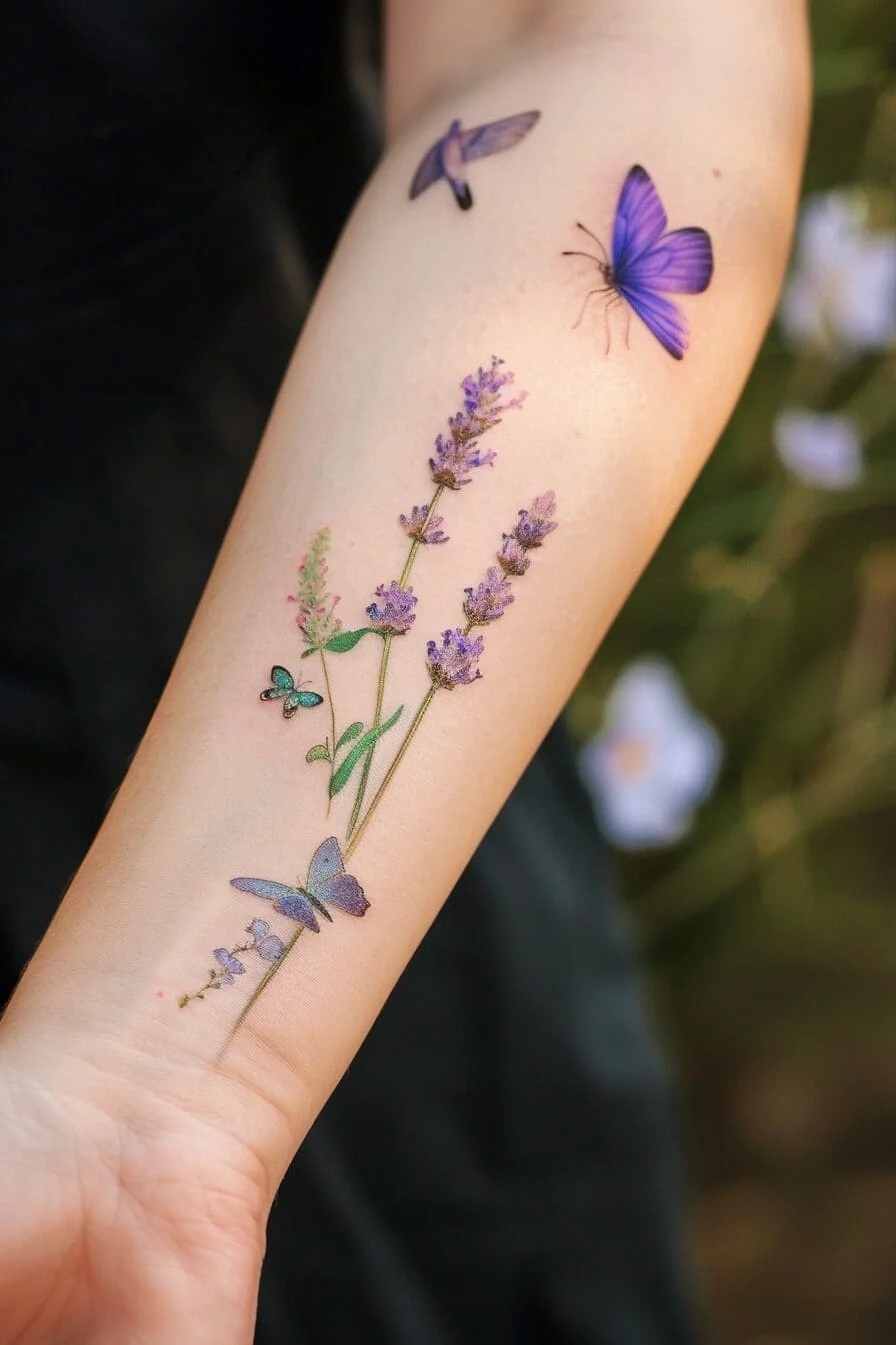 Lavender with Birds or Butterflies