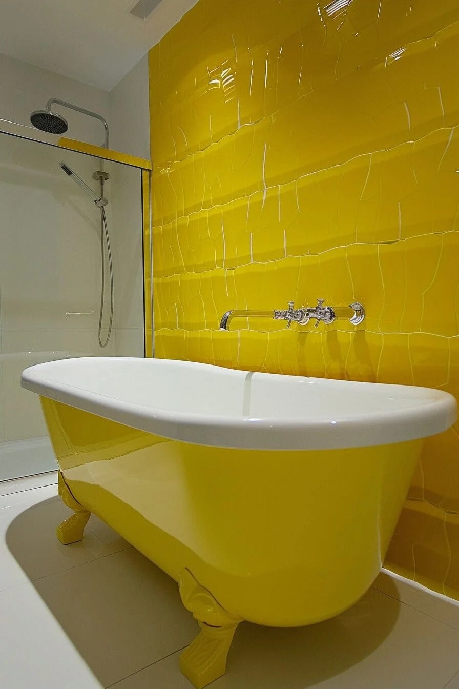 Honeycomb Yellow Bathtub