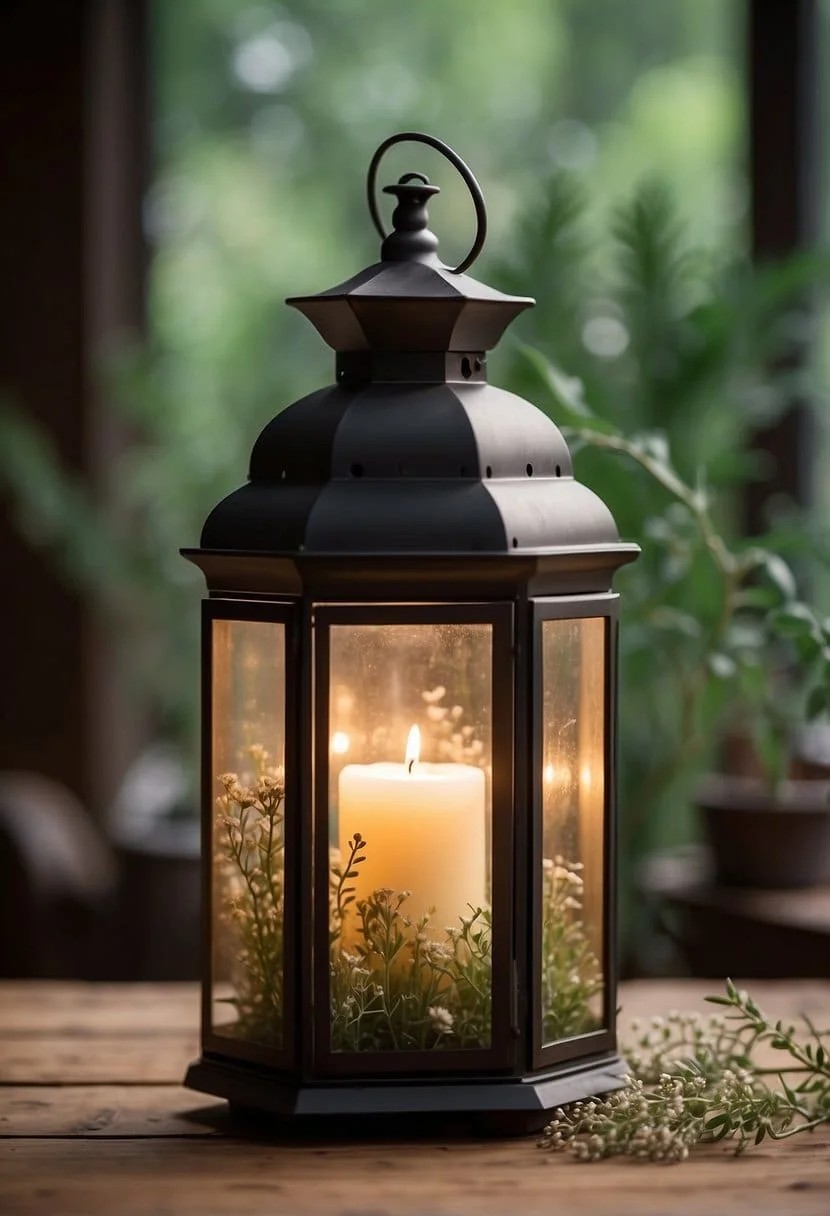 Rustic Lantern Centerpiece