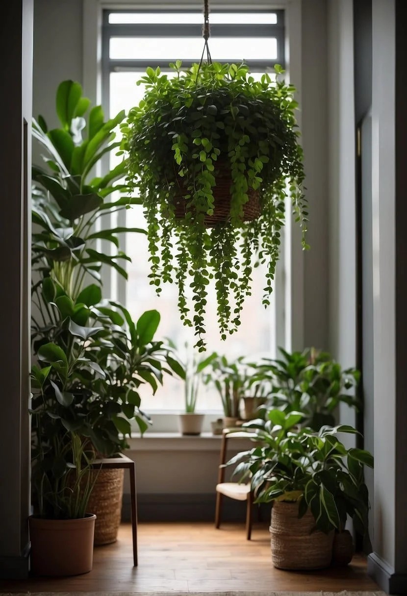 Use a Hanging Plant to Add Life and Color to The Room