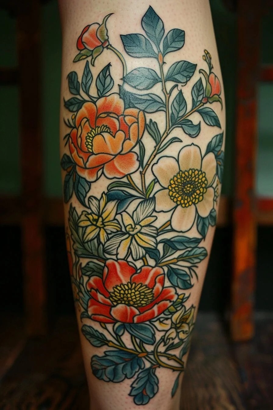 Japanese Flower Tattoo