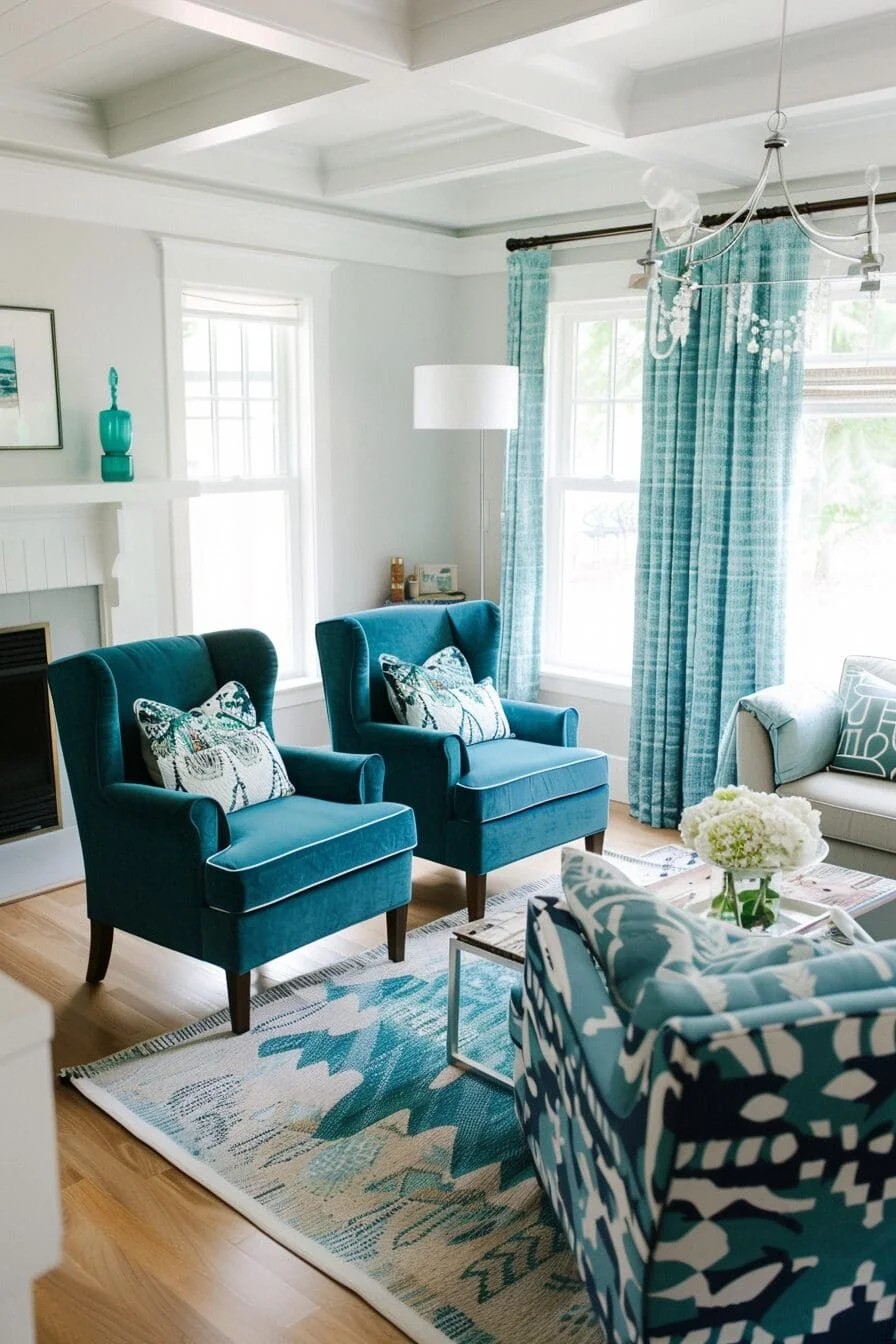 Teal Armchairs