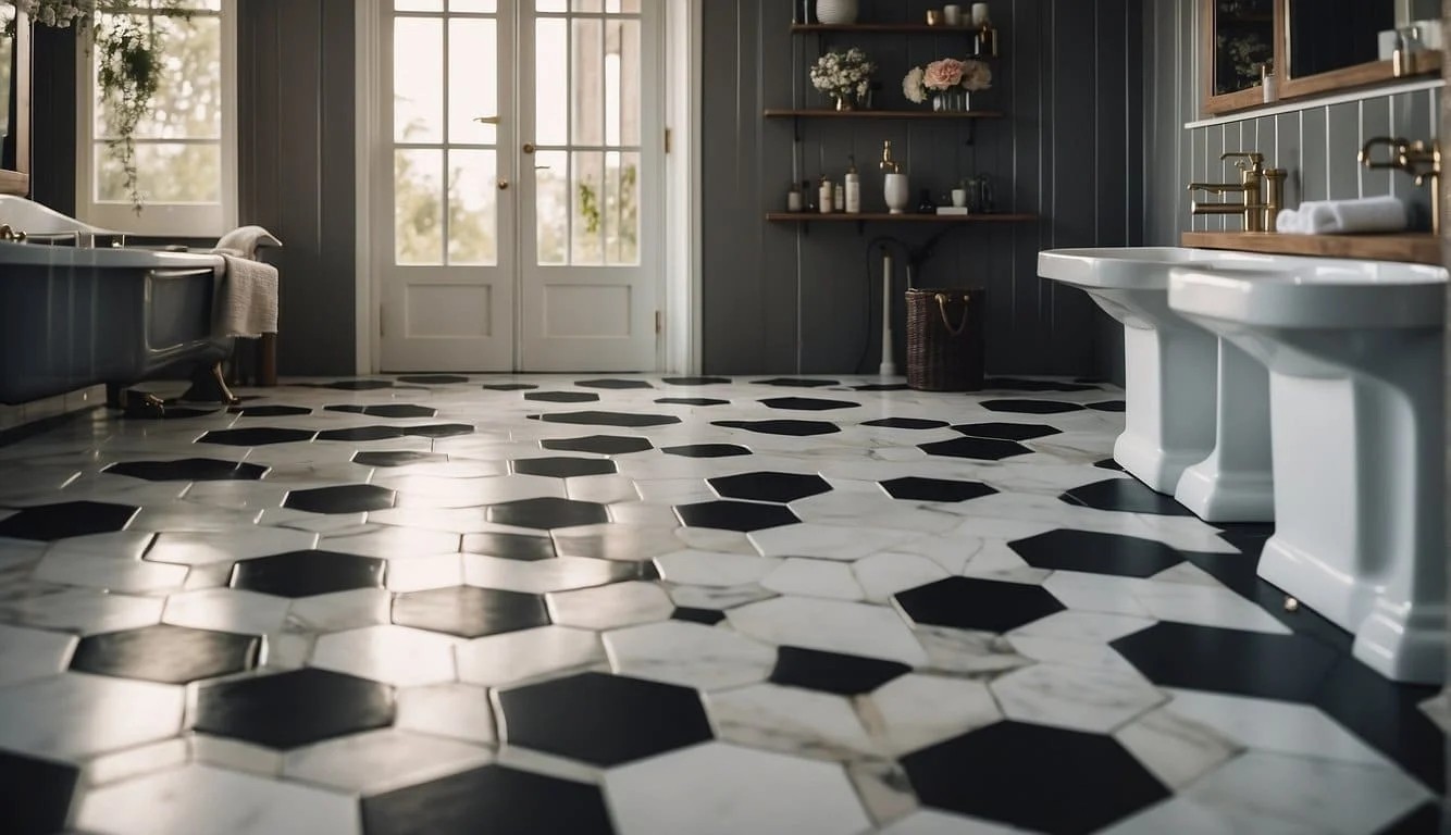 Vintage-Inspired Hexagon Tile Flooring