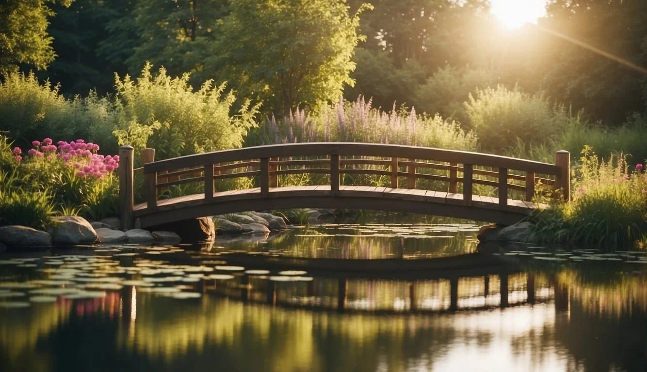 Rustic Wooden Garden Bridges