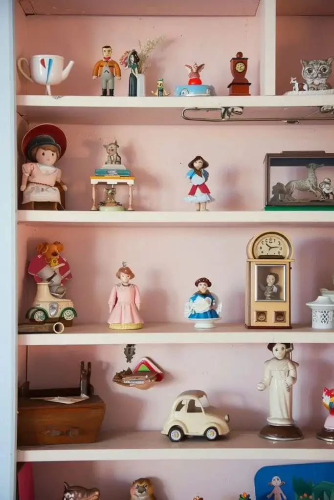 Vintage Trinket Display Shelf