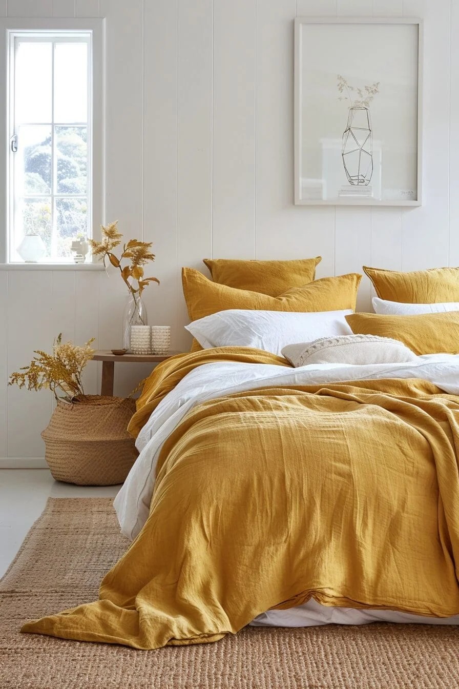 Luxe Yellow Velvet Bedding