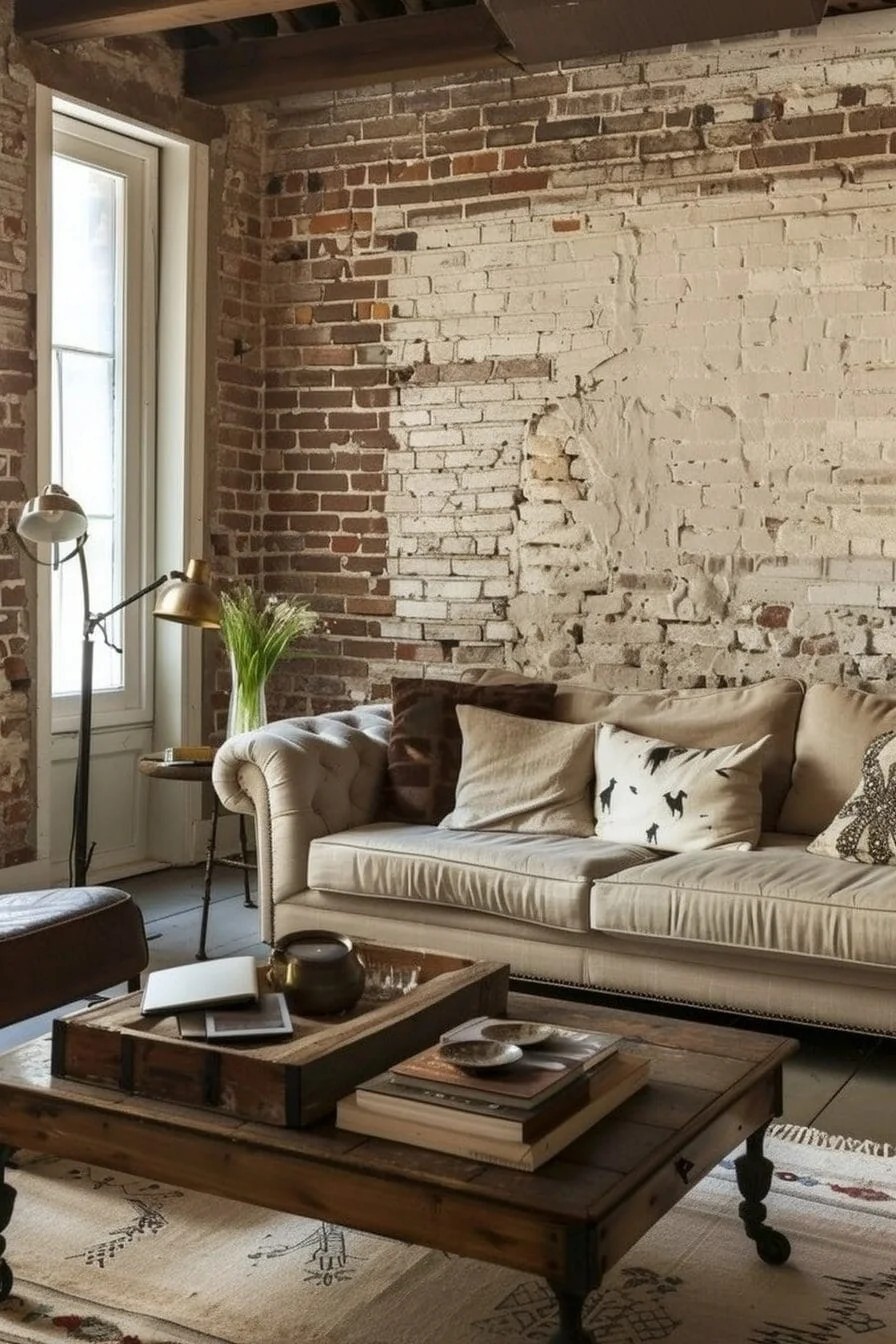 Exposed Brick Accent Wall