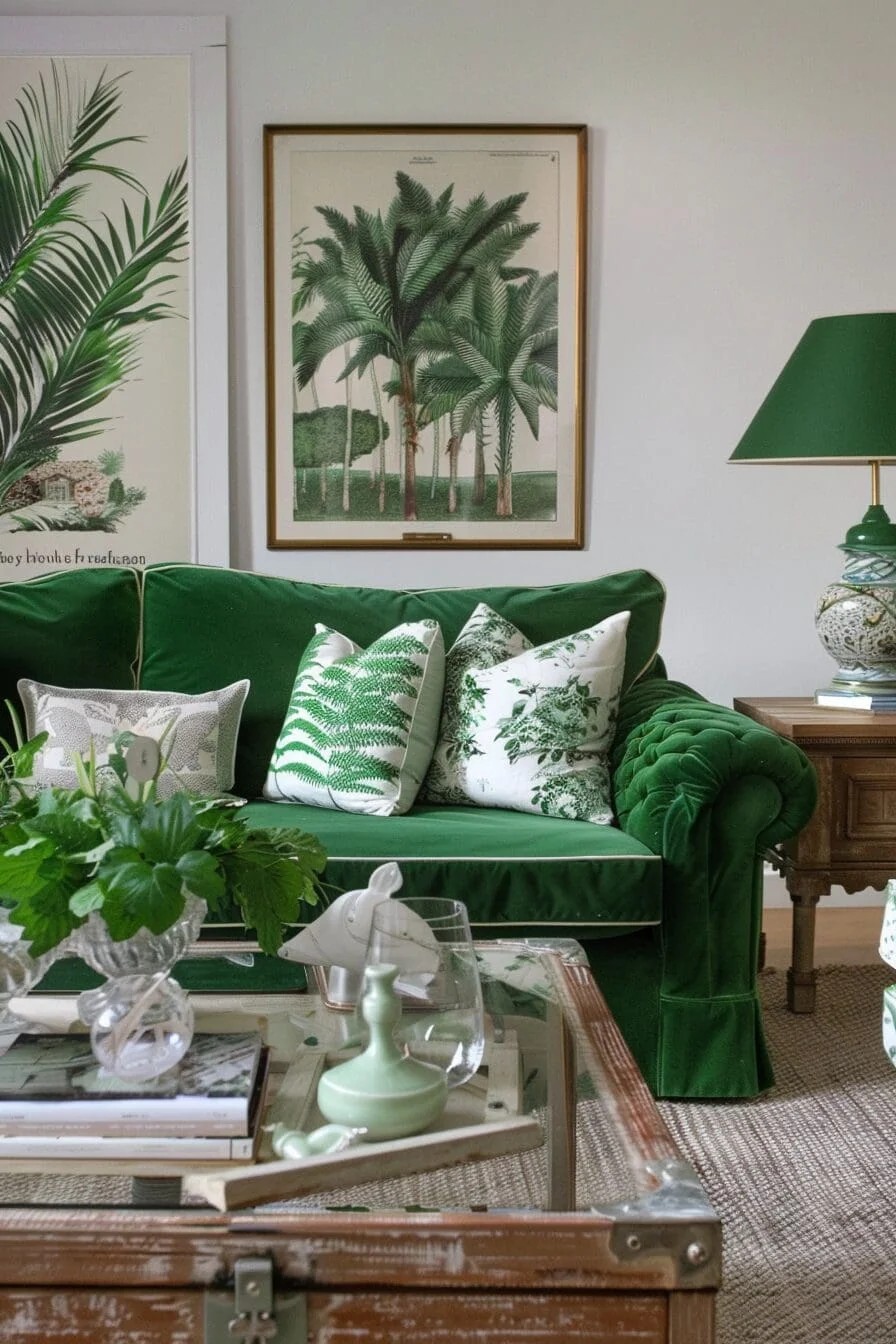 Green and White Color Scheme