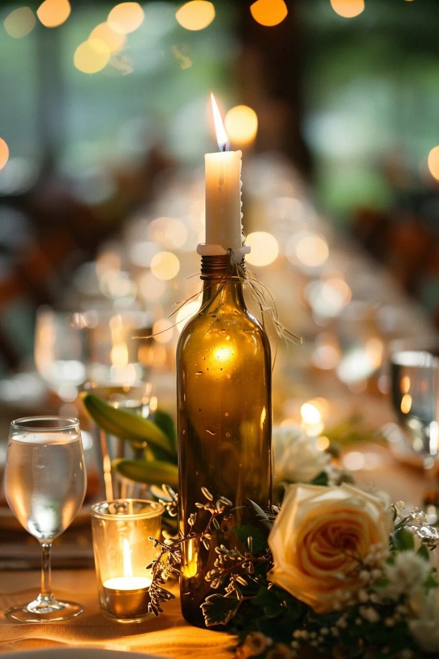 Wine Bottle Candle