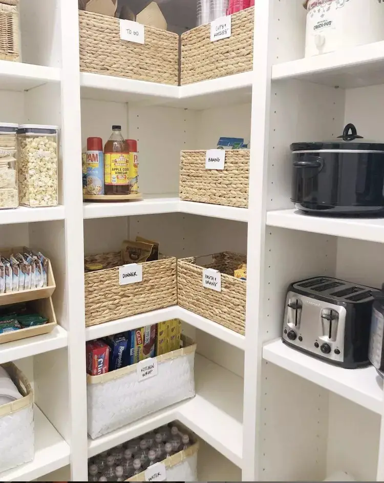 Use Baskets in Pantry Storage