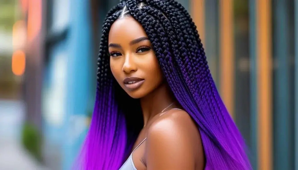 Box Braids with Ombre