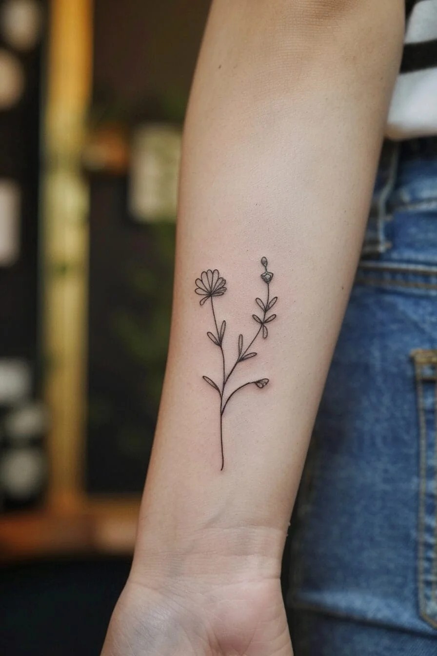 Tiny Flower Tattoo