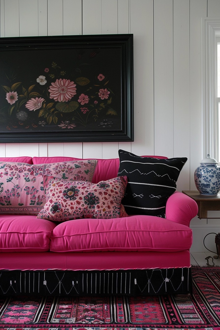 Mix And Match Pink And Black Textiles