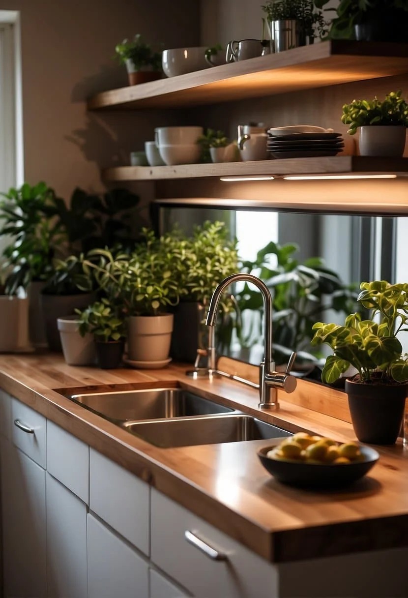 Enhance Your Small Kitchen with a Mirrored Backsplash