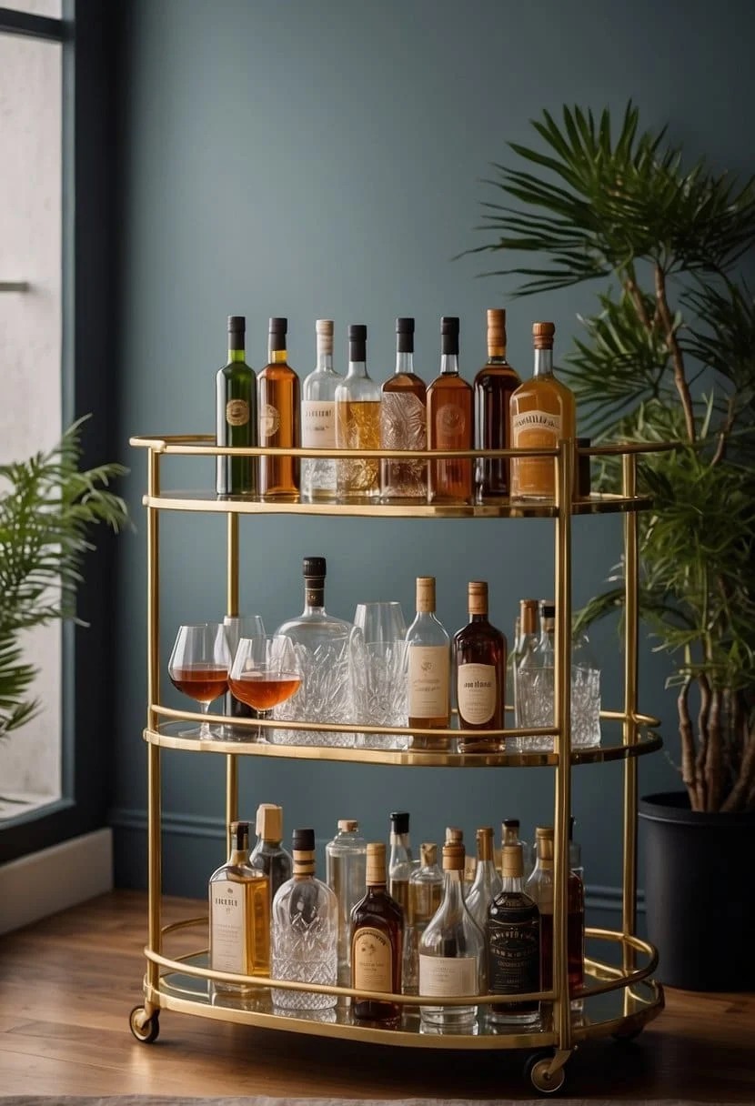 Well-Stocked Bar Cart