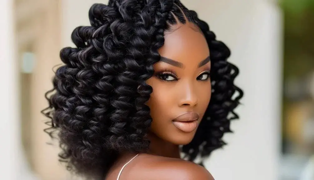 Knotless Braids with Curls