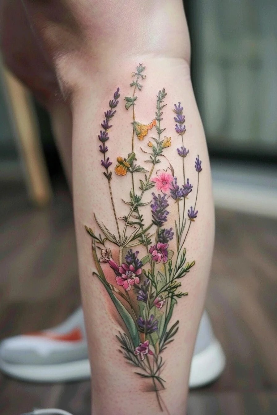 Lavender with Other Flowers