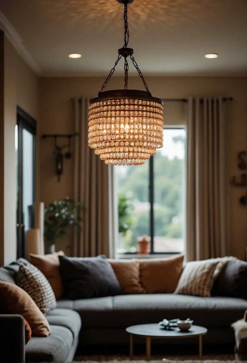 Use a Small-Scale Chandelier or Pendant Light to Add Interest and Light to The Room