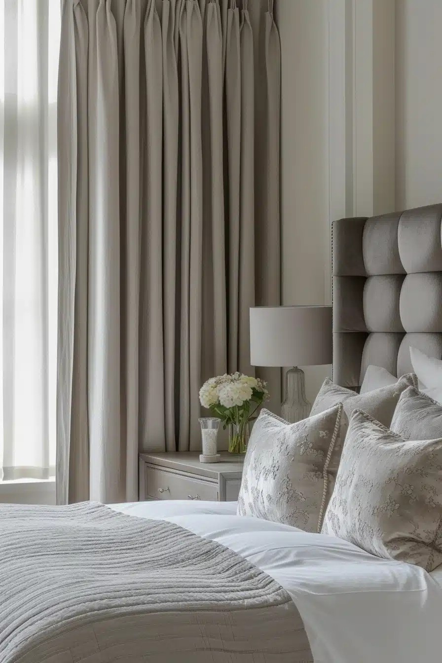 Tall Grey Headboard