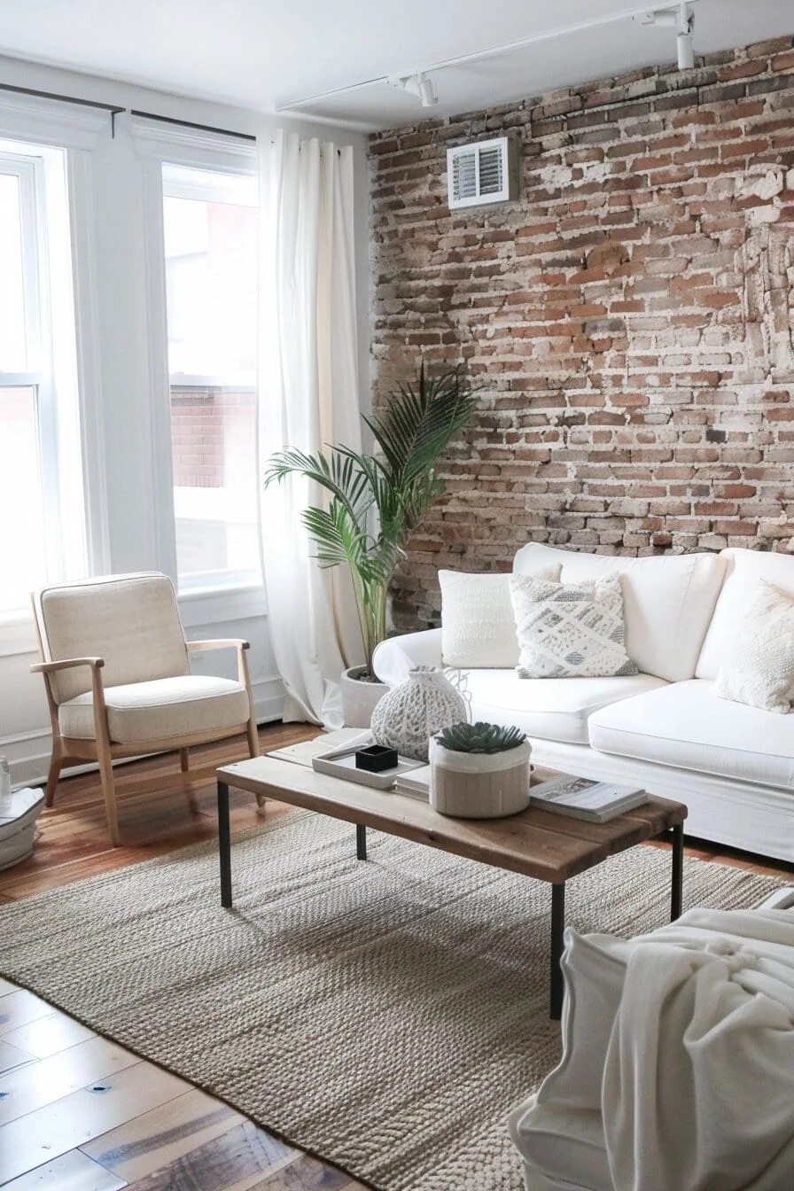 Exposed Brick Accent Wall