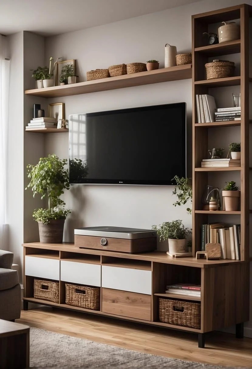 Utilize Vertical Space in Your Small Living Room for Storage