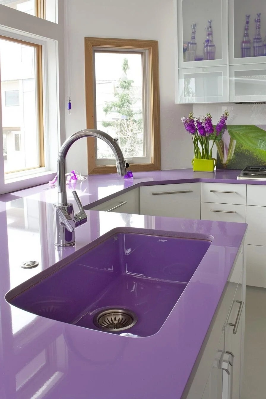 Purple Sink Accents